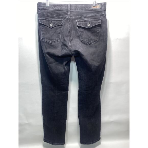 Levi's 525 Perfect Waist Straight Leg Black Tab Denim Jeans Women's Size 12 M - Picture 1 of 9